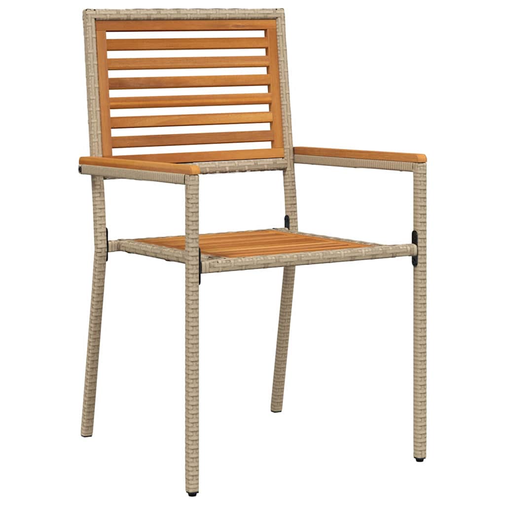 Garten Essgruppe 7 pcs Beige und Braun 200 x 80 x 75 cm